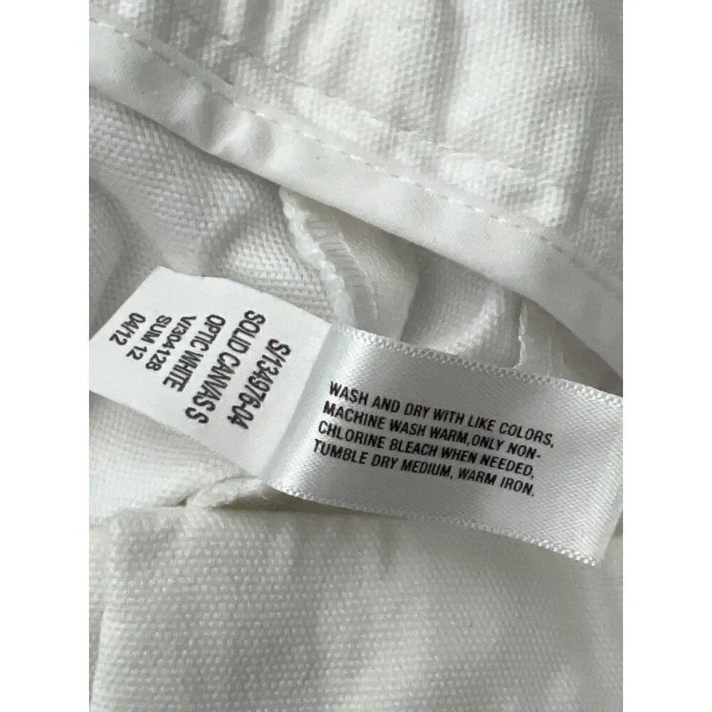 Gap Women White Classic Cotton Shorts With Pockets Size 6